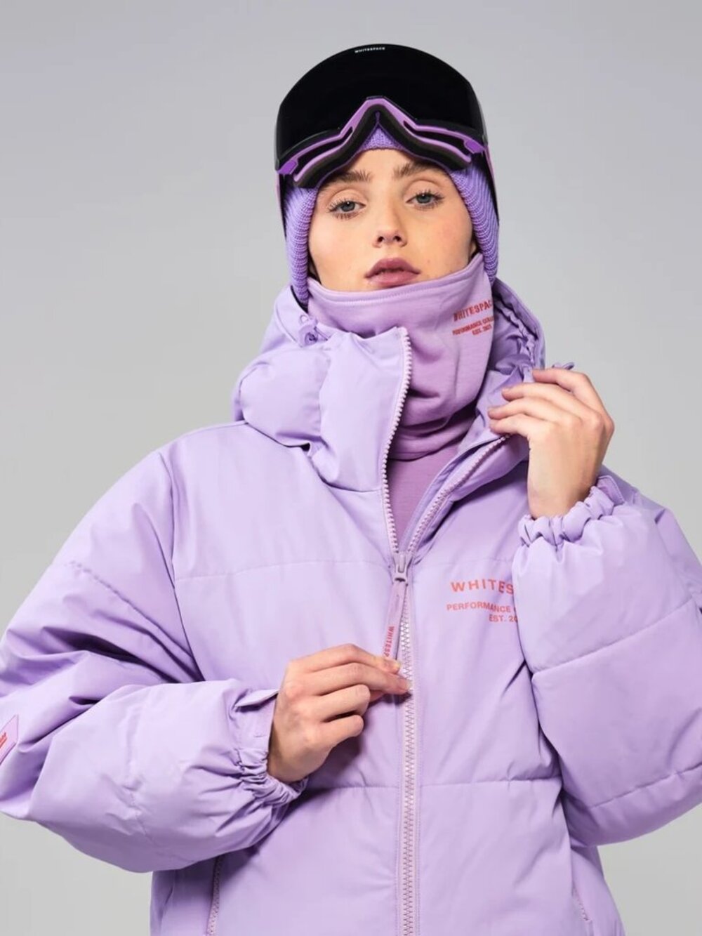 Snow Jacket WHITESPACE Cropped Puffer Women's Waterproof - LILAC/Purple - Medium
